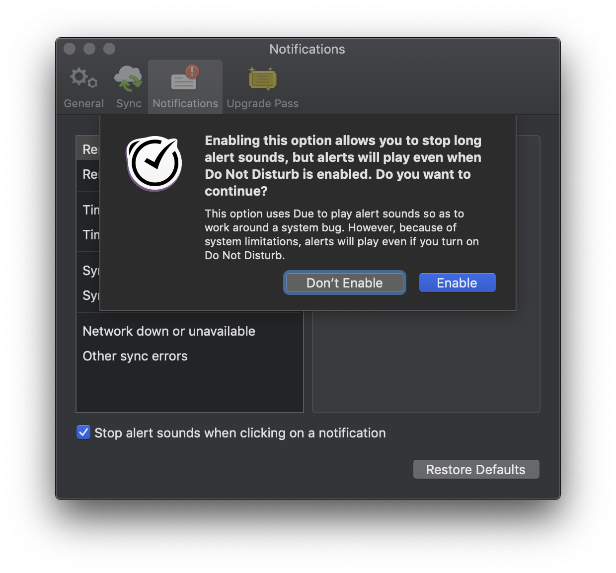 turn off the sound for text message alerts on mac